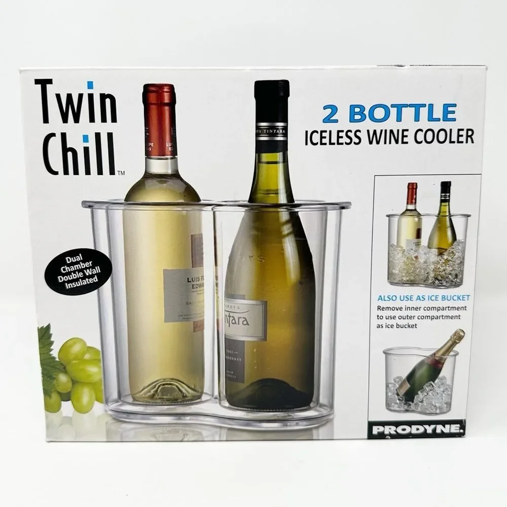 NEW IN BOX PRODYNE TWIN‎ CHILL ICELESS WINE COOLER